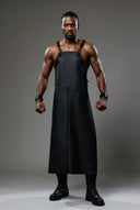 XL Leather Fetish Apron with Zipper