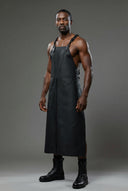 XL Leather Fetish Apron with Zipper