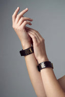 Leather Handcuffs "Fuck Me"