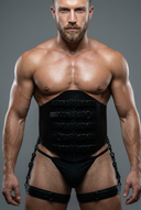 Leather Corset for Men VULCAN