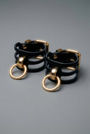 Leather Wrist Cuffs "Fania" - 3 pc set