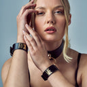 Leather Handcuffs "Fuck Me"